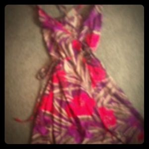 Dub brand floral print wrap around dress new